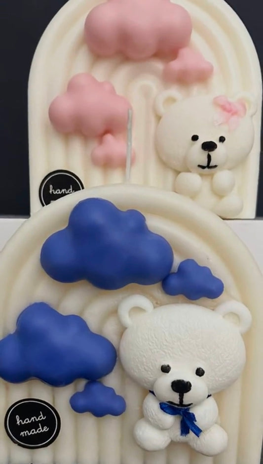 3D Babybären Wolkenmotiv