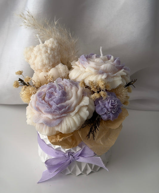 Bär Peonie lila geometrische Vase